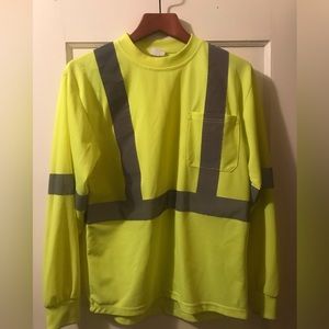 Mens Hi-Vis Long Sleeved Safety T-Shirt